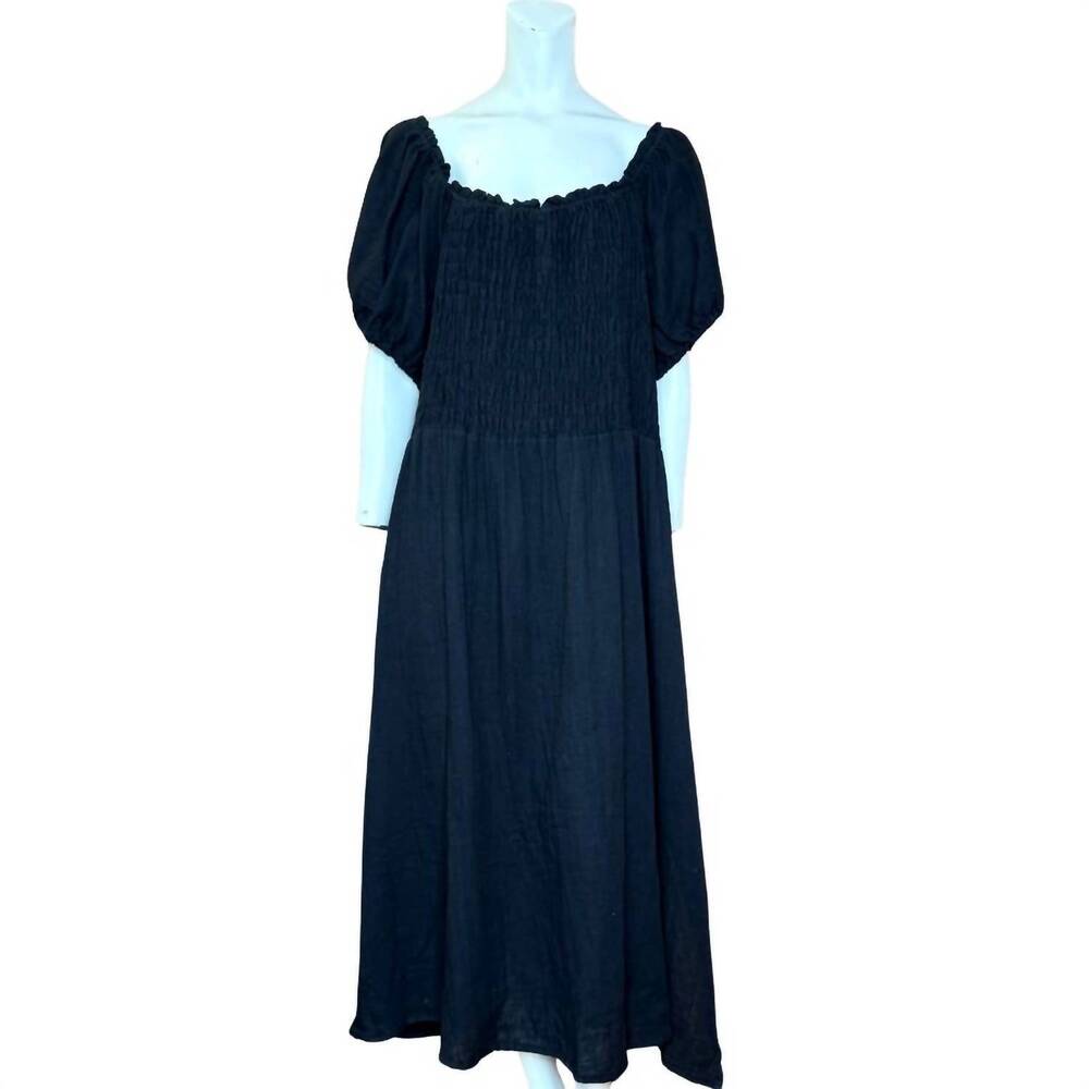 NEW BOHOME short sleeve dress in black